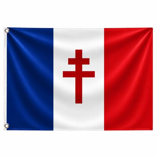 Noovaa Drapeaux Nationaux - Résistant Aux Intempéries, Œillets en Laiton, Polyester Haute Qualité, Coutures Doubles - Usage Extérieur (1, France libération, 60x90cm)