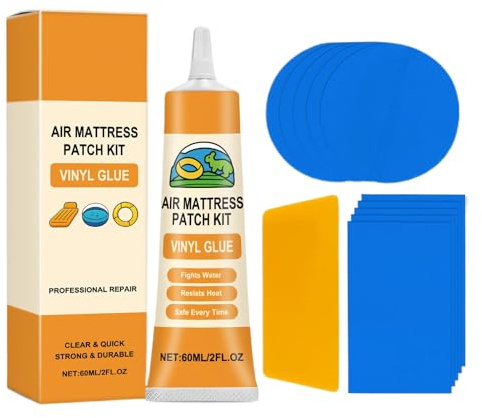 Air Mattress Patch Kit – Waterproof and High Strength Repair Glue, Air Mattress Repair Kit, for Kayak Tent Swimming Pool Hot Tub