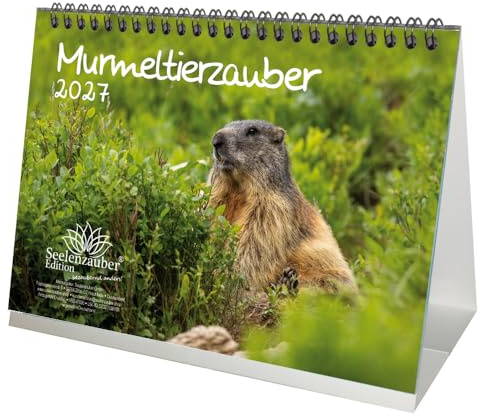 Murmeltierzauber DIN A5 Tischkalender für 2027 Murmeltier - Seelenzauber