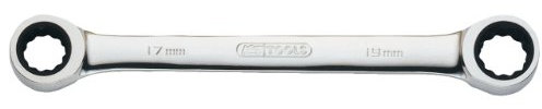 KS Tools 503.4507 GEARplus Doppel-Ratschenringschlüssel, 17x19mm