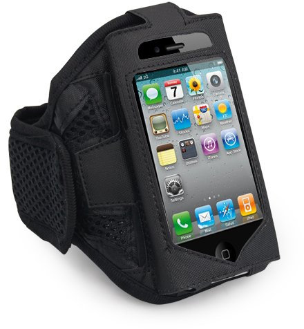 DIGIFLEX Sportarmband mit Klettverschluss für Apple iPhone 4 3G 3GS & iPod Touch Schwarz