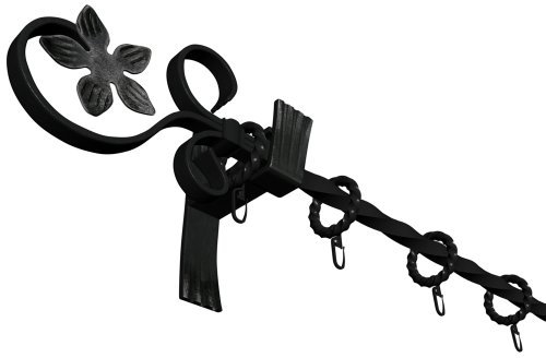 Iovivo Gardinenstange Marit 1-läufig, schwarz, LÄNGE 140 cm