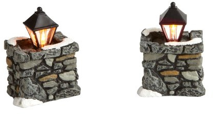 Department 56 Zubehör für Dörfer Kalksteinlampen