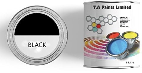 Floor Paint Quick Drying 1L Black for Concrete, Garage Workshops, Factory & Showroom Floors On Brick, Stone, Wooden and Metal Floors Hard Wearing - 8m2 Coverage -per 1L