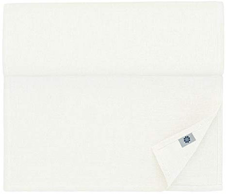 Linen & Cotton Klassischer Tischläufer Stoff/ Tischband in Naturweiß AMELIA - 50% Leinen, 50% Baumwolle, 47cm x 180cm (Weiß/ Weiss), Ideal für Hochzeit Gastronomie Hotel Restaurant Cafe Catering Vereinsfeier Geburtstagsfeier