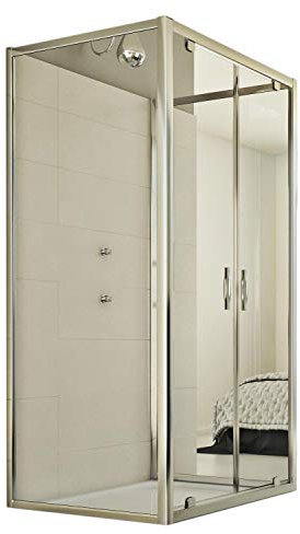 Box Doccia 3 lati 70x80x70 CM H198 trasparente mod. Cristal Trio 2 Ante