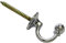 Gardinia Zierhaken für Vorhänge und Gardinen, Raffhaken zum Schrauben, Barock, 2 Stück, Länge: 3 cm, Metall, Chrom