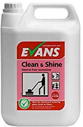 Evans Vanodine Clean and Shine Perfumed Neutral Floor Cleaner Polish 5Ltr Bottle