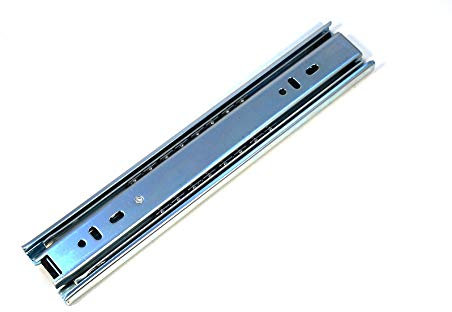 GTV 45 mm Vollauszug Teleskopschiene Schubladenschiene 45-92cm, Silber, Seitliche Montage