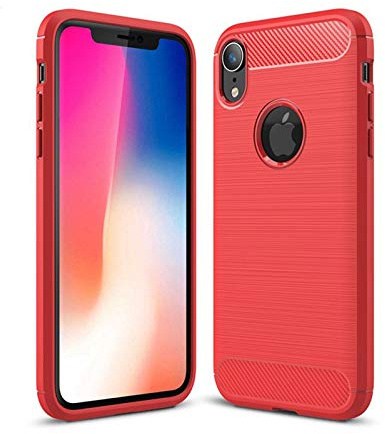 Case für Apple iPhone XR Hülle 6.1 Zoll Dünn Cover Schutzhülle Outdoor Handyhülle aus TPU Stoßfest Extra Schutz Robust Rot