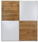 AVANTI TRENDSTORE - Victoria - Armadio con ante scorrevoli in legno laminato, molto spazioso, disponibile in diversi colori. Dimensioni: LAP 170x196x60 cm (Marrone - bianco)