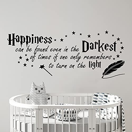 Adesivo da parete Happiness can be Found Even in the Darkest of Times con citazione Happiness can be Found even in the Darkest of Times vinile per camera da letto, casa