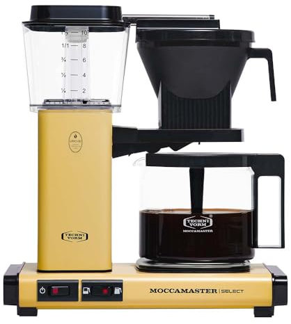 Moccamaster KBG Select, Cafetiere, Machines à Café, Jaune Pastel, 1.25 Litre