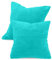 npluseins 2er Pack Kissenhüllen aus Coral-Kuschel-Fleece (2 Stück) 1257.1667, ca. 60 x 60 cm, türkis
