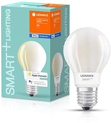 4 x LEDVANCE Smarte LED-Lampe mit Bluetooth Mesh Technologie, Sockel E27, Dimmbar, Warmweiß (2700K), 100W-Ersatz, steuerbar mit Alexa, Google und Apple Voice Control
