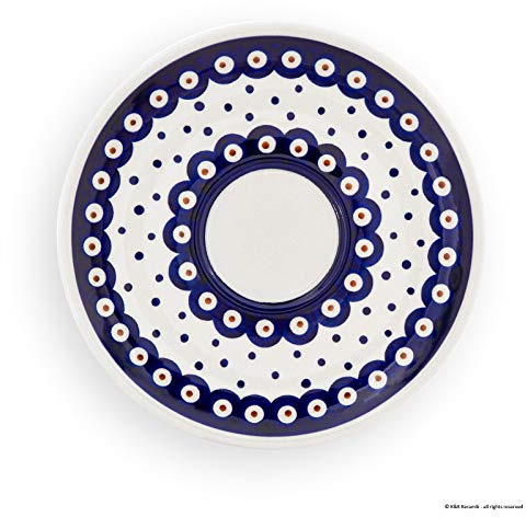 Bunzlauer keramik Untertasse Tassenuntersetze Ø 16,0 cm, H 1,80 cm – Stellfläche Ø 5,30 cm (Dekor 28)