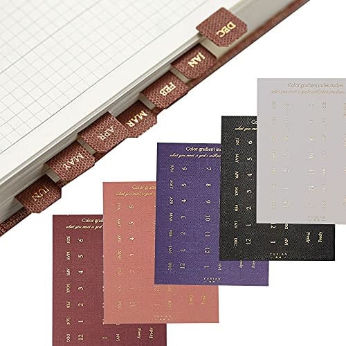 10 Blatt monatliche selbstklebende Index-Registerkarten bunte monatliche Trennzeichen-Registerkarten für Büro-Studie-Planer-Organisationen (Knight)