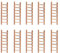 DOITOOL 15pcs Miniature Ladder Mini Wood Doll House Ladder Fairy Garden Accessories Micro Landscape Accessories for DIY Dollhouse Décor