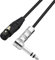 PNGKNYOCN 1/4 to XLR Cable 90 Degree Right Angle 6.35 mm TRS Male Plug to XLR Female Jack Audio Stereo Microphone Cable for Speakers, Stage, DJ and More (0.5M)