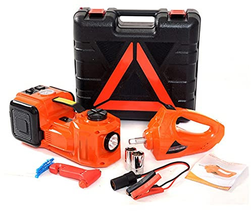 Bomba de aceite de alta presión Bomba hidráulica de jack de coche, tomas hidráulicas eléctricas de 3 en 1, con bomba de inflador LED de luz LED for la herramienta de reparación de neumáticos de camión