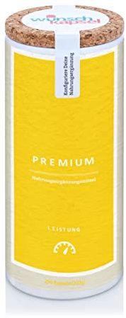 Wunschkapsel LEISTUNG Premium Ergänzung | für mehr Produktivität und Erfolg | mit Zynamite - dem Next Level Nootropikum | NADH (aktives B3), Q10, Vitamine, Aminosäuren, Magnesium | 290 Kapseln