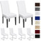 Stuhlhussen 6 Stück, Stretch-Stuhlbezug elastische Moderne Husse Elasthan Stretchhusse Stuhlbezug Stuhlüberzug . bi-Elastic Spannbezug, sehr pflegeleicht und langlebig Universal (6 Stück, Weiß)-J