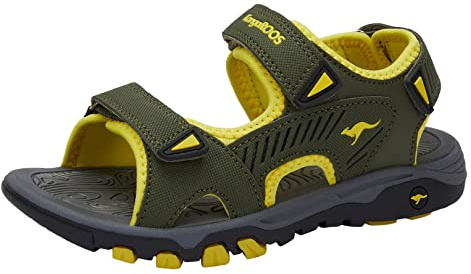 KangaROOS Unisex Kinder K-celtic Barbo Sandale, Olive Lemon Chrome, 28 EU