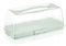 Plastic Cake and Bread Container With Handle, Rectangular Loaf Keeper With Clip Lock Lid for Carrying and Storing Banana, Pumpkin, and Quick Bread, BPA-Free (Light Green)