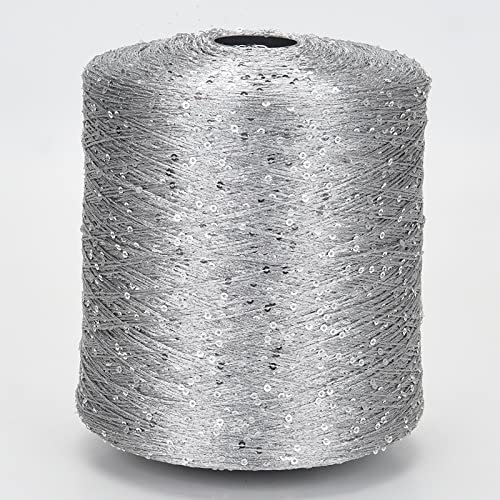 Mehrfarbiges Paillette-Garn, Pailletten, Stricken, natürliche Seide, für Handnadel, Häkelgarn, Linie, Pullover, 15