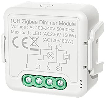 Irfora Zigbee Smart Dimmer Switch Modul APP Fernbedienung Sprachsteuerung Timing Gruppenfreigabe Kompatibel mit Echo Home für Home Office