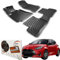 Trimak Passgenau 3D Fussmatten Auto Kompatibel mit Toyota Yaris 3 Gen 2011-2020 Auto Zubehör 1. und 2. Reihe Gummimatten Autos TPE Allwetter Geruchlos rutschfest Vorne & Hinten Schwarz