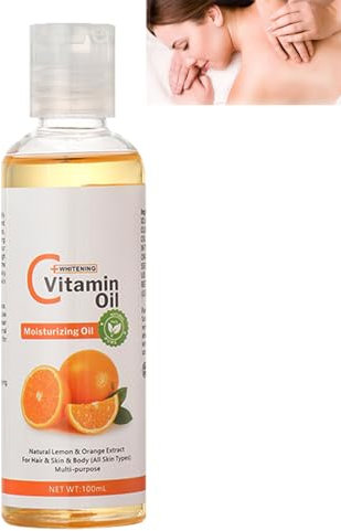 Vitamin C Oil,Body Oil,Vitamin C Serum,Massage Oils for Massage Therapy,Vitamin Oil,Natural Massage Oils for Massage Therapy,Moisturizing Oil,Brightening and Vegan Vitamin C Serum