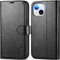 TUCCH Hülle für iPhone 14, Schutzhülle TPU [Kartenfächer] [Standfunktion] [RFID Blocker] [Magnet] Stoßfeste Handyhülle, Case Kompatibel mit iPhone 14 5G 2022(6,1 Zoll), Texturiert Schwarz