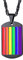 Bandmax Regenbogen Kette Damen Dog Tag Kette Herren Edelstahl Schwarze Kette LGBT Halskette Erkennungsmarke Weizenkette Gay Pride Modeschmuck Accessoire