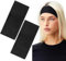 BELEVO Haarband Damen Schwarz, 15 cm Sport Headband Unisex Elastisch Stirnband Damen Dünn Antirutsch Haarbänder Herren Schwarz Headbands Yoga Fitness Laufen Exercise Gym