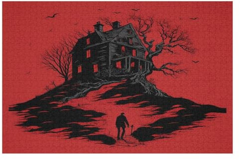 PAZZK 1000 Piece Horror Art Jigsaw Puzzle for Adults, 75x50cm, 1000 Pieces, 1 Set, 1 Gram, Ages 12+