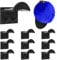 Kasoud Adhesive Hat Hooks for Wall Mounted, 10 PCS Hat Storage for Baseball Caps, Baseball Caps Hat Holder, No Drilling Hat Rack for Wall Mounted Organizer Hangers for Door, Closet, Bedroom (Black)