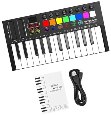 Electronic Keyboards For Adults 25key Keyboard Professional Electronic Music Portable Arranger Pad Keyboard Display Assignable Knob Button