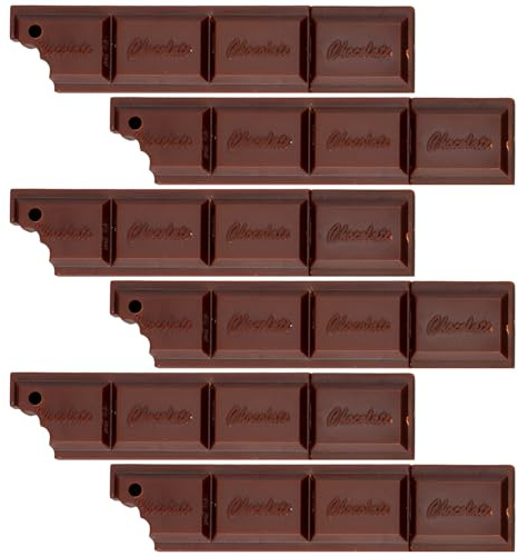 JKJF Lot de 6 stylos à encre gel pour simulation de chocolat, pour simulation de chocolat, à encre gel, pour l'école, le bureau, la papeterie - 0,7 mm - Noir