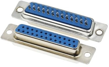 5Pcs DB9 DB15 DB25 DB37 Hole/Pin Female/Male Blue Welded Connector RS232 Serial Port Socket DB D-SUB Adapter 9/15/25/37 pin BIANMTSW(DB25 Female)