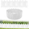 ACESOME 10 Stück Kunststoff Kanten Garten Lattenzaun Dekorative Gartenzäune Paneele Garten Lattenzaun Kanten Rasen Blumenbeete Pflanzenränder Für Garten Rasen Wege (Weiß, H: 22-25 cm, L:2M)