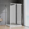 Heilmetz Duschkabine 140 x 90 cm Eckeinstieg Duschabtrennung Duschtür Nische Schiebetür Duschkabinen für Nischen Glastür Schwingtür Duschwand 5mm ESG Sicherheitsglas mit Nano Beschichtung -Höhe 185cm