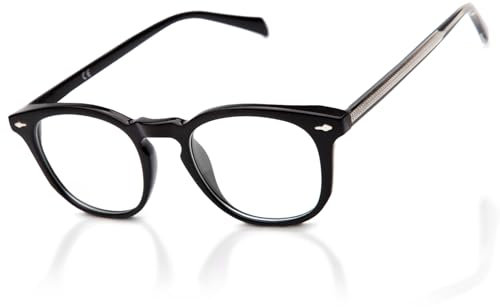 Epavouos Lesebrille Blaulichtfilter mit Sehstärke klare Sicht Komfortabel und langlebig (Schwarz, 2.5, x)