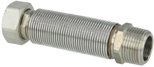 Edelstahlwellrohr Flexrohr flexibel ausziehbar 1 IG | 1 AG mit Dichtung 75-96mm, 110-210mm, 200-410mm, 260-520mm. 500-1000mm, 750-1500mm,1000-2000mm (110-210 mm)