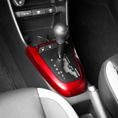 FUEISOF für Kia Picanto 2017-2025 Mittelkonsole Abdeckung Innerraum Zubehör in Rot (Schaltpaneel Abdeckung)