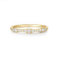 Calefee Damenring In Gold 585, Ringe Damen Verlobungsring Schlicht mit Moissanite, Echtschmuck 14k gr. 51 (16.2)