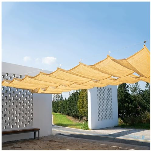 Ausziehbares Wellen-Sonnenschutzrollo für Pergola, UV-beständig, 1,2 m x 6 m