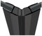inferramenta COPPIA GUARNIZIONI PER VETRO E PER BOX DOCCIA PER ANTA 220cm MAGNETICA NERO 10 mm