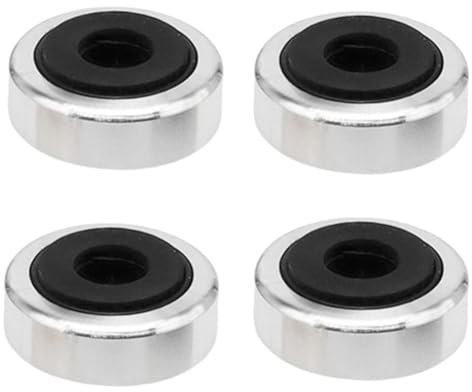 JNJOOD Aluminum Turntable Isolation Pad - Bodenschutz mit Heringen Halterung für Verstärker, HiFi-Geräte - Verbessert die Audioleistung