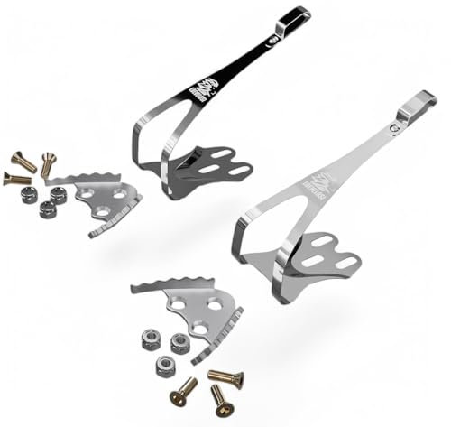 LOEVELOSI Pedalkäfig Edelstahl Pedalhaken 3-Loch Haken passend für Shimano 600 AX PD6300, 600 PD-6207, 600 Tricolor, Dura-Ace PD-7400, PD-A550 sowie 105 Aero PD-1050 Pedale